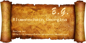 Blumenschein Georgina névjegykártya
