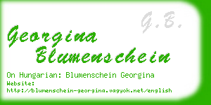 georgina blumenschein business card
